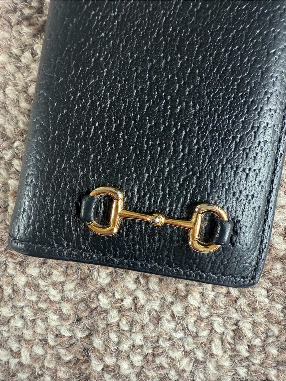 Like New 100% Authentic Men’s Gucci Card Case with Horsebit Black Leather - Picture 2 of 6